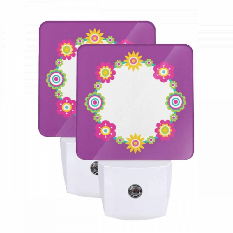 Night Light Set of 2, A purple background with a yellow sunflower design. Night Light Set Of 2, A Purple Background With A Yellow Sunflower Design. -Acrylic Night Light Shop e4d806115a43aa59f69e47ca610cda5d6cb28a67