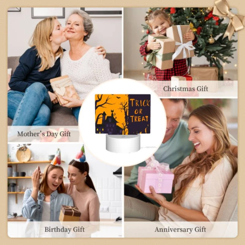 Rectangular Acrylic Night Light, A Halloween themed poster with a house and a tree. Rectangular Acrylic Night Light, A Halloween Themed Poster With A House And A Tree. -Acrylic Night Light Shop e4dc6ae0b6d7e1d66fc6091886f51b43ccc74d41