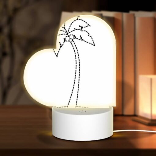 Love Acrylic Night Light, A Black And White Drawing Of A Palm Tree. -Acrylic Night Light Shop e4dda807107663c0f476277bdbe6a885ecf9bba8