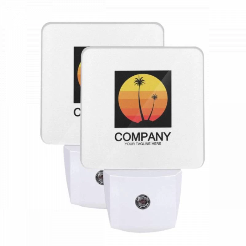 Night Light Set of 2, A logo for a company that features a sun and two palm trees. Night Light Set Of 2, A Logo For A Company That Features A Sun And Two Palm Trees. -Acrylic Night Light Shop e505447d824220a63dd3bc965e37816941920674