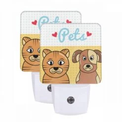 Night Light Set Of 2, Two Cartoon Animals