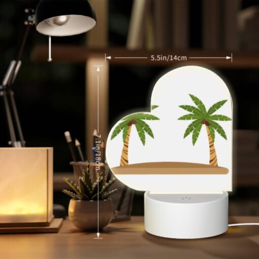 Love Acrylic Night Light, Two Palm Trees On A Sandy Beach. -Acrylic Night Light Shop e5357d348b51bb244a413456e443f7894a5ddabb