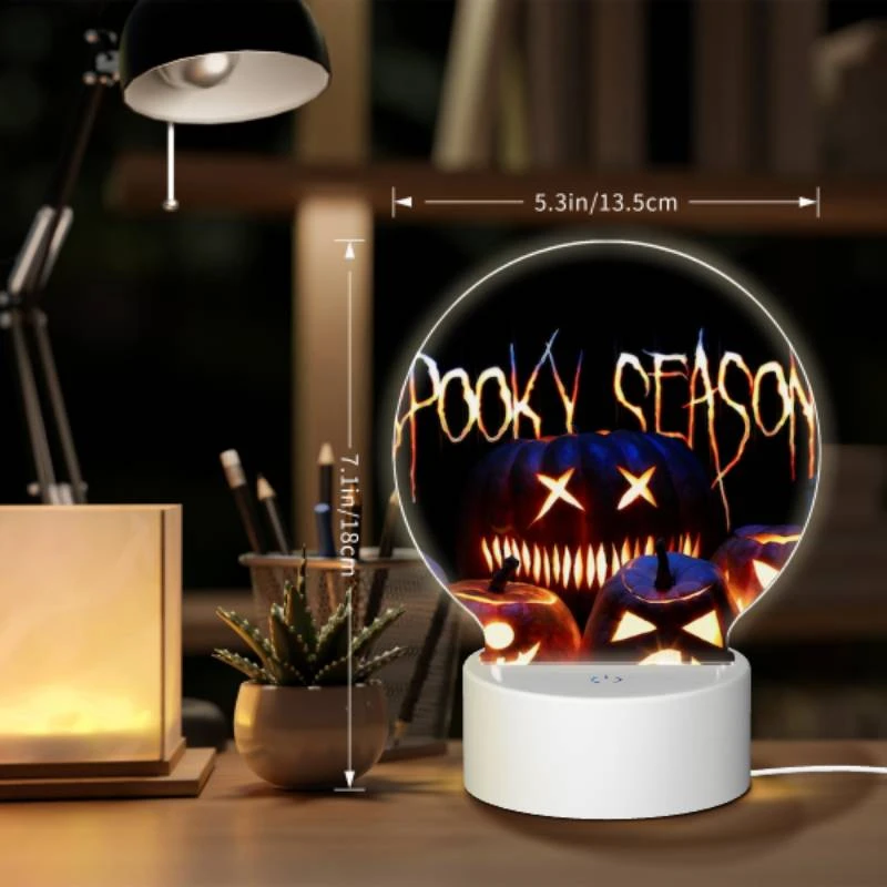 Round Acrylic Night Light, A group of pumpkins with scary faces on them. Round Acrylic Night Light, A Group Of Pumpkins With Scary Faces On Them. -Acrylic Night Light Shop e5f74bce6b5798a2f4a9401418c4cc1822d1e3fa