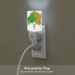 Night Light, A Tree With Green And Yellow Leaves. -Acrylic Night Light Shop e60dd53004ce2748d99648a5b11950805c2afc36