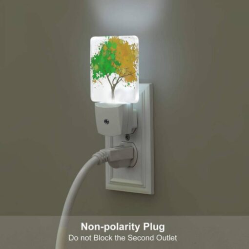 Night Light, A Tree With Green And Yellow Leaves. -Acrylic Night Light Shop e60dd53004ce2748d99648a5b11950805c2afc36