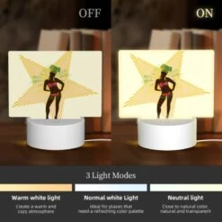 Rectangular Acrylic Night Light, A Woman In A Bikini Is Standing In Front Of A Star. 2 Rectangular Acrylic Night Light, A Woman In A Bikini Is Standing In Front Of A Star. -Acrylic Night Light Shop e661a53dbe92ab55b8fdedbea2b3f82e56e607fb