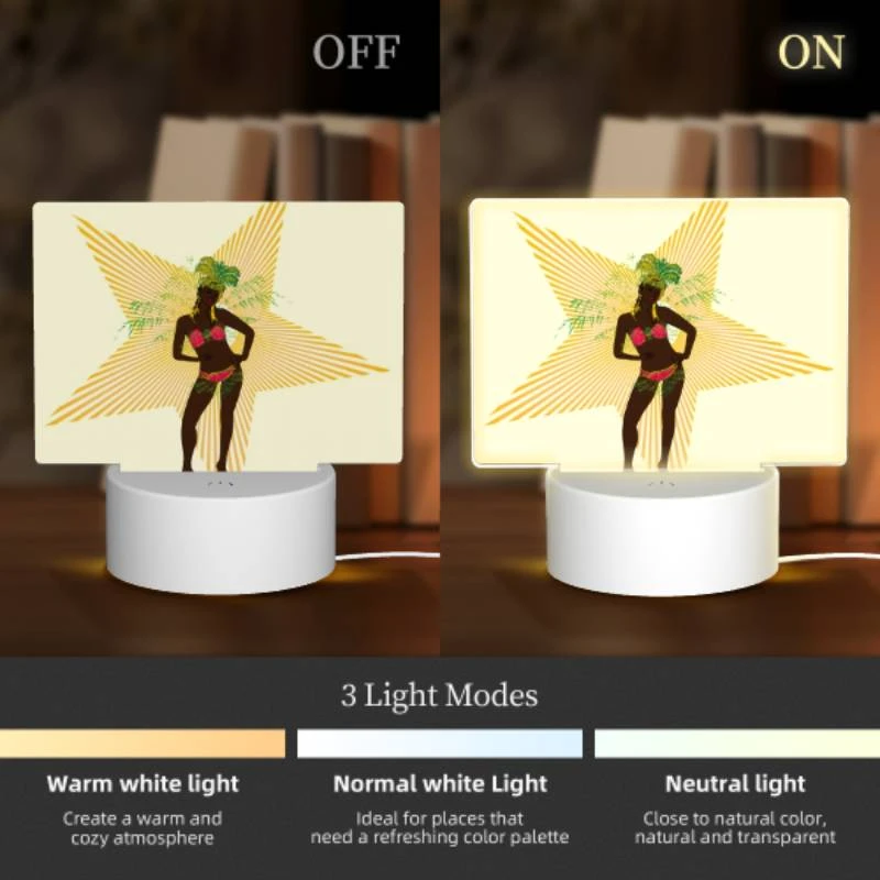Rectangular Acrylic Night Light, A woman in a bikini is standing in front of a star. Rectangular Acrylic Night Light, A Woman In A Bikini Is Standing In Front Of A Star. -Acrylic Night Light Shop e661a53dbe92ab55b8fdedbea2b3f82e56e607fb