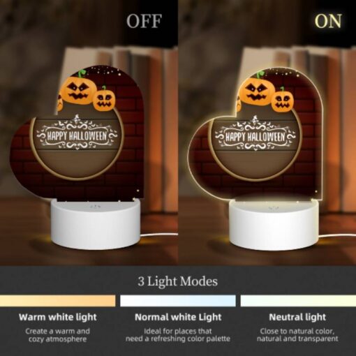 Love Acrylic Night Light, A Round Sign With A Happy Halloween Message. -Acrylic Night Light Shop e745e007db7a5a49f1c7ee4dc064d32aa7307d98