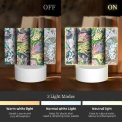 Rectangular Acrylic Night Light, Three Colorful Designs Are Displayed On A Wall. -Acrylic Night Light Shop e7660ba301a2b949713933a49e2a054072272e13