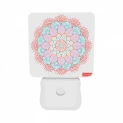 Night Light Set Of 2, A Colorful Flower Design With A Pink And Blue Color Scheme. -Acrylic Night Light Shop e7bff35d547de23a43355cfebdf6ac44072f7631