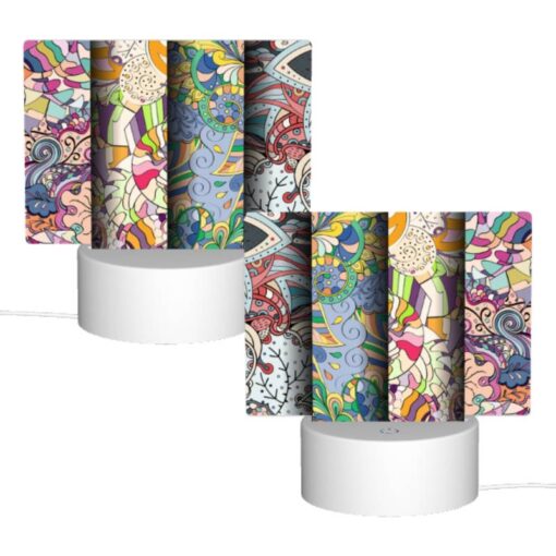Rectangular Acrylic Night Light, Four Different Colored Paintings Of Flowers. -Acrylic Night Light Shop e8a440a1d0c9fe97b60038a9a58f90af1c21e432