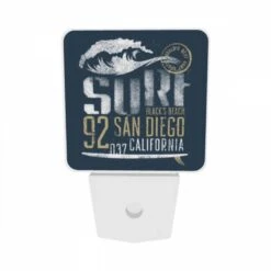 Night Light Set Of 2, A Surfboard With The Words "92 San Diego" Written On It. -Acrylic Night Light Shop e995e3a2d2a9aaeb01f7a86874553089fe95fe1e