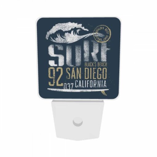 Night Light Set Of 2, A Surfboard With The Words "92 San Diego" Written On It. -Acrylic Night Light Shop e995e3a2d2a9aaeb01f7a86874553089fe95fe1e