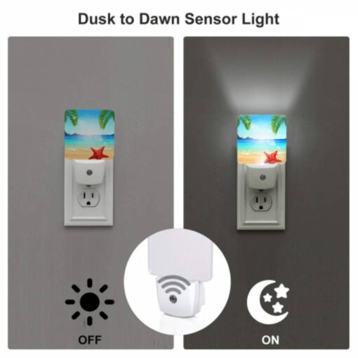 Night Light Set Of 2, A Red Starfish Is Sitting On The Beach In Front Of The Ocean. -Acrylic Night Light Shop ea6420f398337531f17469c18c9d9dd8b0b2f75c