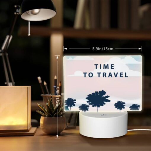 Rectangular Acrylic Night Light, A Boat With A Red Roof Is Traveling On The Water. -Acrylic Night Light Shop eaa4aaa205e464770c79b0c8fa6ad625eb3b14f0