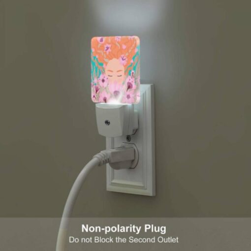 Night Light Set Of 2, A Woman With Red Hair Is Surrounded By Flowers. -Acrylic Night Light Shop eb6b0c4464149200a7ddb76f78ecdaf31d32a2ce