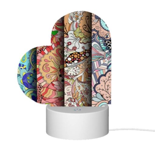 Love Acrylic Night Light, Four Different Colored Paintings Of Flowers. -Acrylic Night Light Shop eba2474cadf7411f59c99dc5db01de268939e62e
