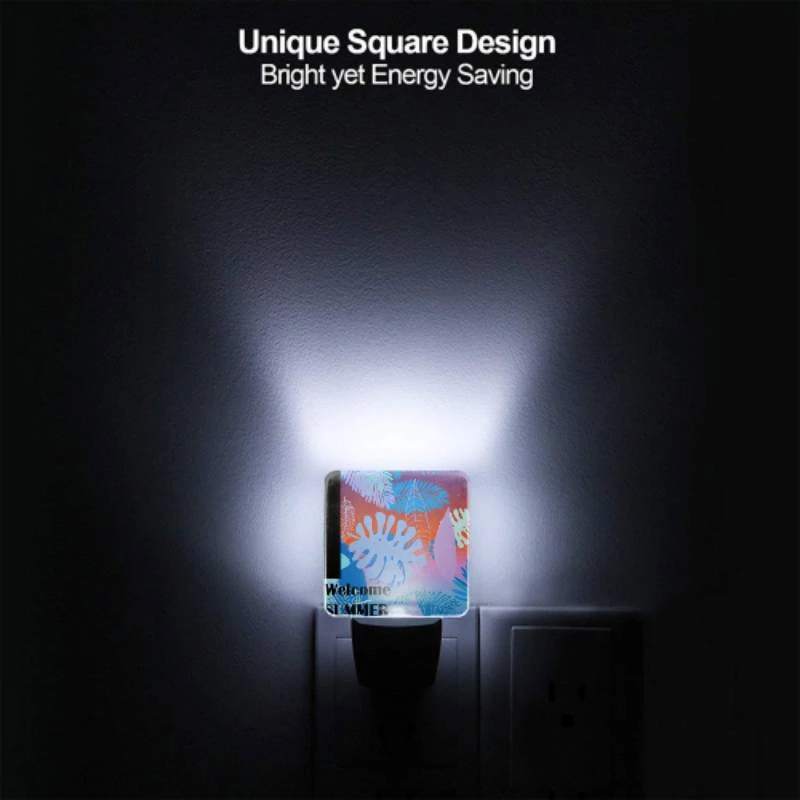 Night Light, A colorful image of a tropical forest with the words "welcome summer" written in the bottom right corner. Night Light, A Colorful Image Of A Tropical Forest With The Words "welcome Summer" Written In The Bottom Right Corner. -Acrylic Night Light Shop ebc20b34911579c6a9aec325926dcac110370c3a