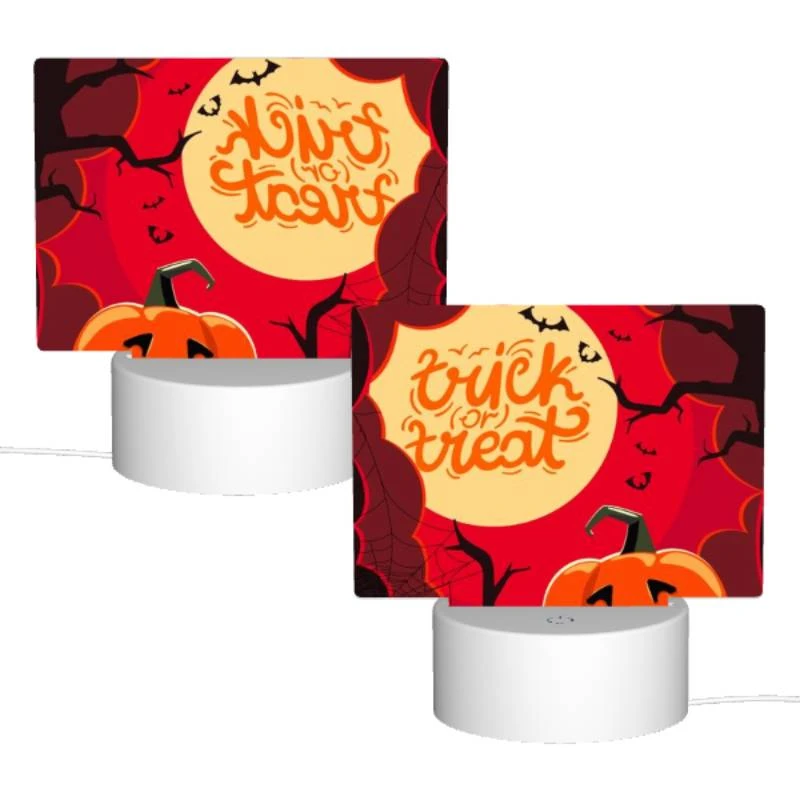 Rectangular Acrylic Night Light, A Halloween themed poster with a pumpkin and a spider web. Rectangular Acrylic Night Light, A Halloween Themed Poster With A Pumpkin And A Spider Web. -Acrylic Night Light Shop ebc8047eaf96f2f33ffee80eddbeba29f9dc22b9
