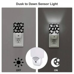 Night Light Set Of 2, A Pattern Of Leaves On A Black Background. -Acrylic Night Light Shop ec398e4a0ced5ac90a427afcf875859a8b253588