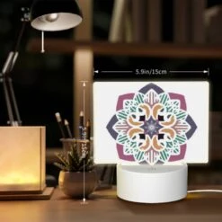 Rectangular Acrylic Night Light, A Colorful Flower Design With A Purple Background. -Acrylic Night Light Shop ec3f937e0e5bf02e182f89a181d683df2784224d