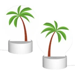 Round Acrylic Night Light, A Green And Brown Palm Tree. 1 Round Acrylic Night Light, A Green And Brown Palm Tree. -Acrylic Night Light Shop ec4224310577103de91eb28b7519be961b94d70d