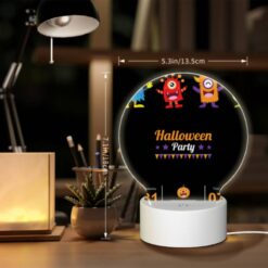 Round Acrylic Night Light, A Flyer For A Halloween Party. -Acrylic Night Light Shop ec49074149308310b19837dc9b51b806133ad48b