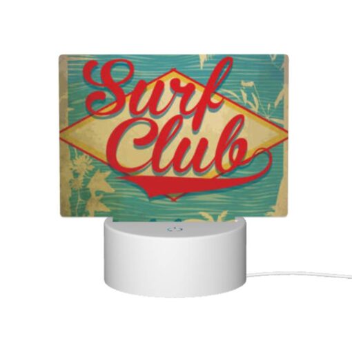 Rectangular Acrylic Night Light, A Surf Club Logo With A Palm Tree And The Words "California.". -Acrylic Night Light Shop ecd8f7b5a10abb071021c0e8aee3532371341521