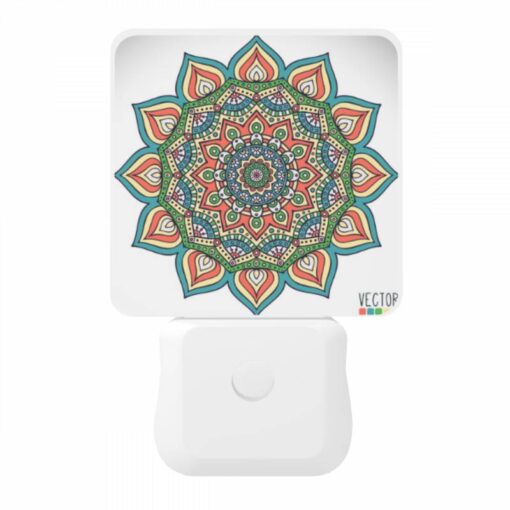 Night Light, A Colorful Flower Design With A Yellow Center. -Acrylic Night Light Shop eceff21c6a4ebfb65bce290c0058887b8016d9fd
