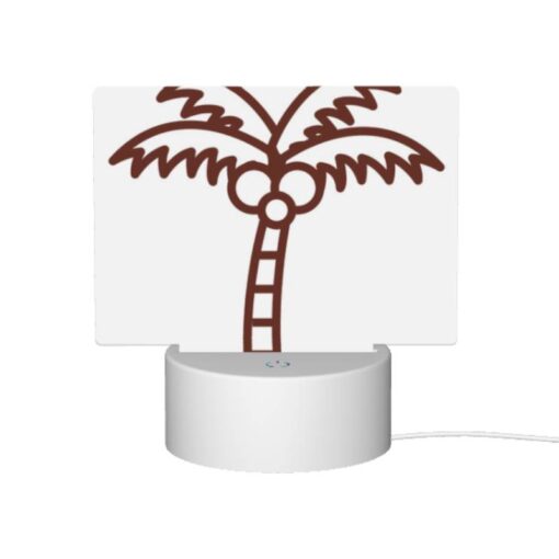 Rectangular Acrylic Night Light, A Brown And White Drawing Of A Palm Tree. -Acrylic Night Light Shop ed0bd8da3a3b19992c67ae976738e4f04da2f9aa