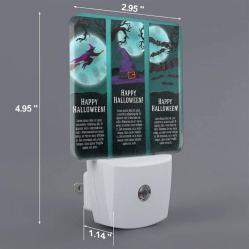 Night Light, Three Posters With The Words "Happy Halloween!" On Them. -Acrylic Night Light Shop ed266558590db21114756333c899cb3939037d75