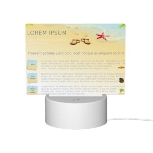 Rectangular Acrylic Night Light, A Colorful Poster With A Beach Theme And A Starfish On It. -Acrylic Night Light Shop eda681dab668555478e9bcc02c301080cefdd46d
