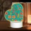 Love Acrylic Night Light, A Colorful Floral Pattern With Yellow