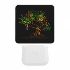 Night Light, A Woman Is Sitting In A Tree With A Colorful Background. -Acrylic Night Light Shop ee4f1e62c7bb4cad8a5a9854a9d96db33dad1ce2