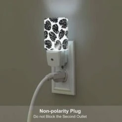 Night Light Set Of 2, A Pattern Of Black And White Leaves. 4 Night Light Set Of 2, A Pattern Of Black And White Leaves. -Acrylic Night Light Shop ee8df4cd709d76e22b45769afb8d2b227177f98a