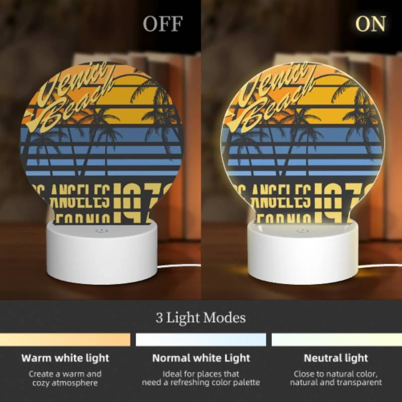 Round Acrylic Night Light, A colorful poster advertising Venice Beach Round Acrylic Night Light, A Colorful Poster Advertising Venice Beach -Acrylic Night Light Shop ef28d38e6ca17844354519d66681df982324acd9