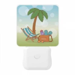 Night Light, A Colorful Beach Scene With A Chair -Acrylic Night Light Shop ef452e46c58eb910932936ee5a44c2ccf06fd98d
