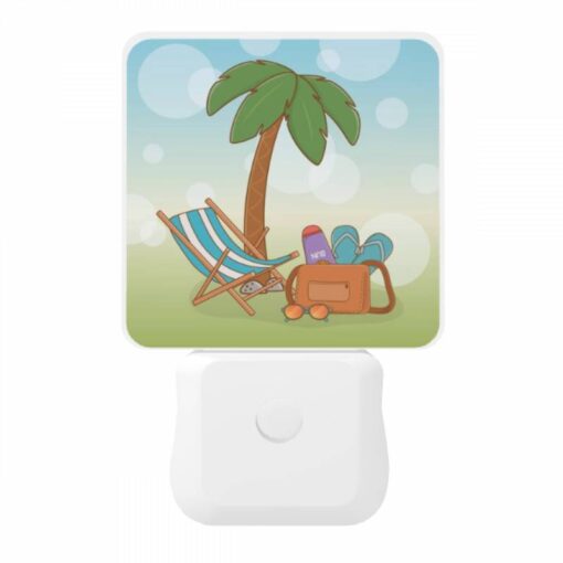 Night Light, A Colorful Beach Scene With A Chair -Acrylic Night Light Shop ef452e46c58eb910932936ee5a44c2ccf06fd98d