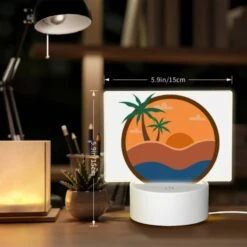 Rectangular Acrylic Night Light, A Sunset Scene With A Beach And Palm Trees. 5 Rectangular Acrylic Night Light, A Sunset Scene With A Beach And Palm Trees. -Acrylic Night Light Shop ef55db7e15021961fec8b7751a05344550866b7d
