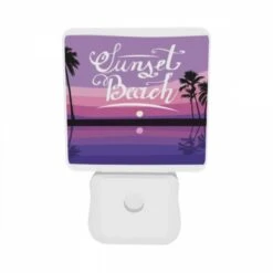 Night Light Set Of 2, A Sunset Beach Sign With A Moon In The Background. -Acrylic Night Light Shop ef976888c65498a6a4b1499ed0379842bd35126f