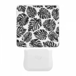 Night Light, A Pattern Of Black And White Leaves. -Acrylic Night Light Shop f0309eba32d70cfdd2b3a4f8768df4fadda2d161
