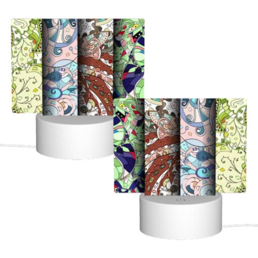 Rectangular Acrylic Night Light, Four Different Colored Designs Of Swirls And Patterns. -Acrylic Night Light Shop f0848dd7b3a15c0a0e0258bdba9b90d2740337e0
