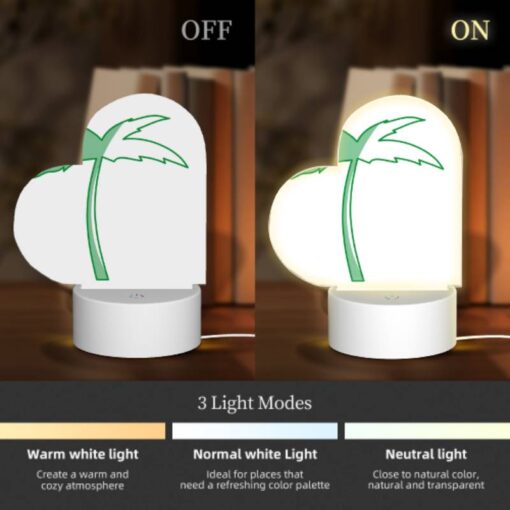 Love Acrylic Night Light, A Green Palm Tree With A White Trunk. -Acrylic Night Light Shop f0a4ba1b0b2fb94459e6ee7c6bd327423043fa67