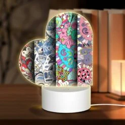 Love Acrylic Night Light, Four Colorful And Artistic Designs Are Displayed Side By Side.