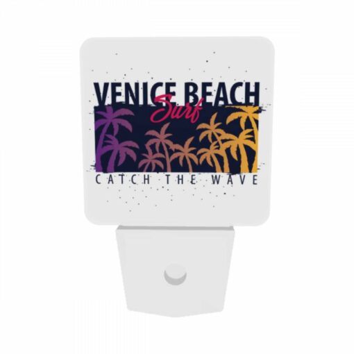 Night Light Set Of 2, A Surfboard With A Picture Of A Beach And The Words "Catch The Wave" On It. -Acrylic Night Light Shop f1347573386a284f1279d1a8f97501aa15220bbf