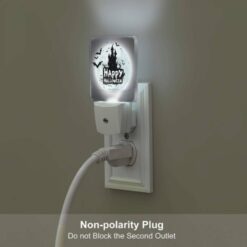 Night Light, A Poster With A Castle And Bats On It That Says "Happy Halloween.". -Acrylic Night Light Shop f15717c1d1aec7cfab167426258e8fcbcd652913