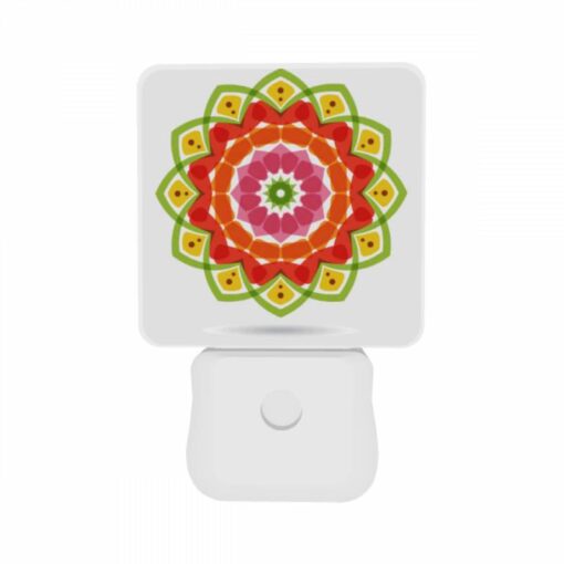 Night Light Set Of 2, A Colorful Flower With Green And Orange Colors. -Acrylic Night Light Shop f17e922f58482ef07d89a1742e3cd16f7e9115ef