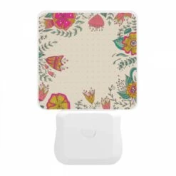 Night Light, A Colorful Floral Pattern Is Displayed On A White Background. 9 Night Light, A Colorful Floral Pattern Is Displayed On A White Background. -Acrylic Night Light Shop f19be4f105c5426c1cef5d80c467045ece98166e
