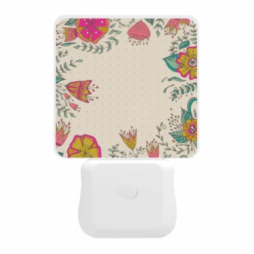 Night Light, A Colorful Floral Pattern Is Displayed On A White Background. -Acrylic Night Light Shop f19be4f105c5426c1cef5d80c467045ece98166e
