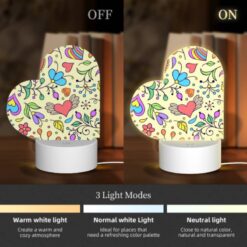 Love Acrylic Night Light, A Colorful Floral Pattern With Hearts And Flowers. -Acrylic Night Light Shop f1da80870eb6ee5980c20ae0bfee2bed4455461c